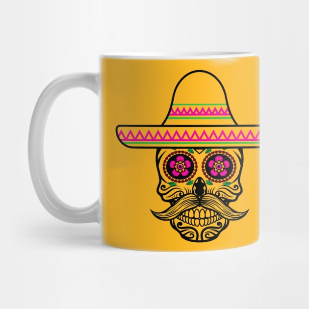 Halloween Skull With Mexican Hat by holidaystore